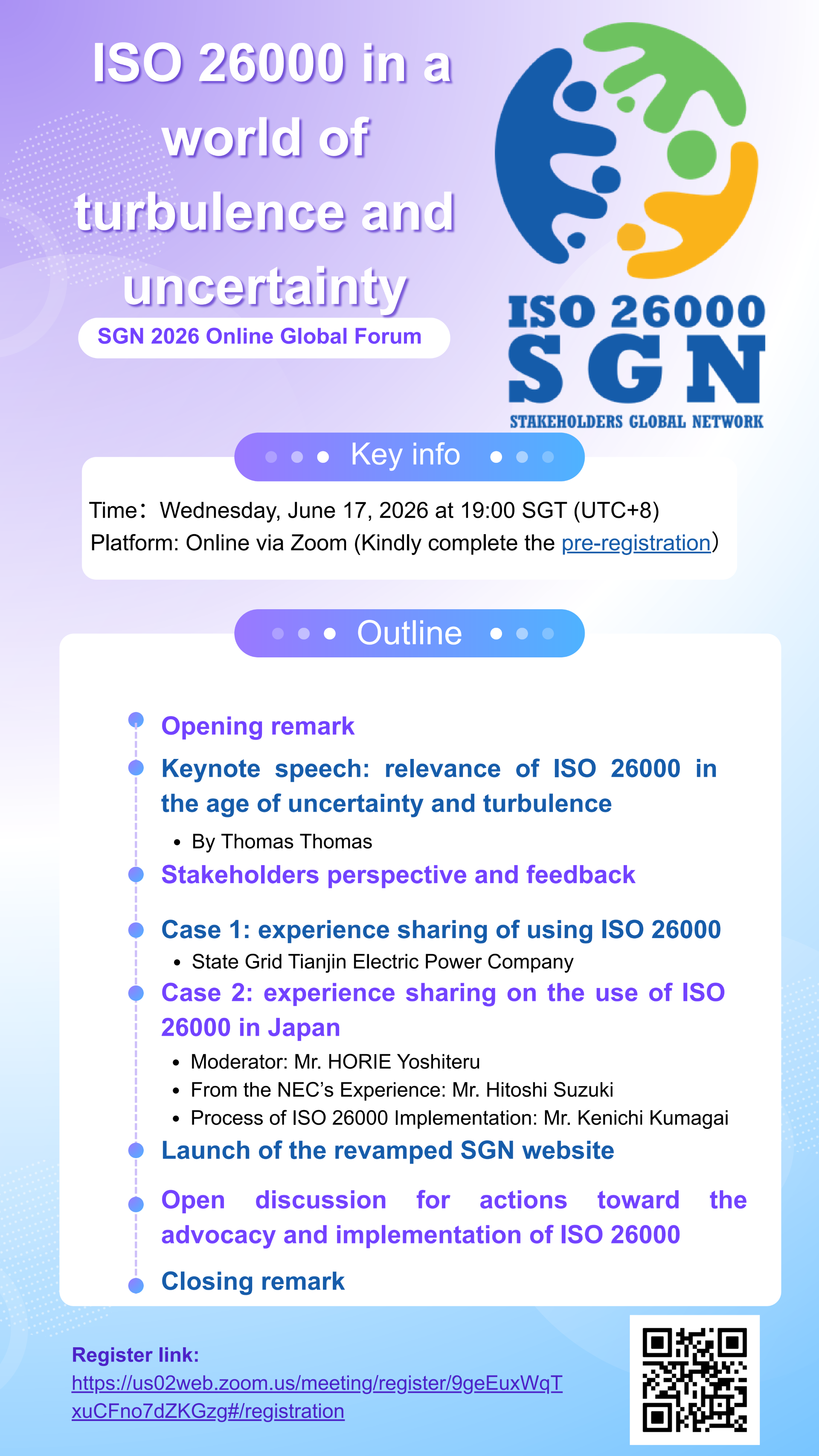 SGN 2026 Online Global Forum flyer