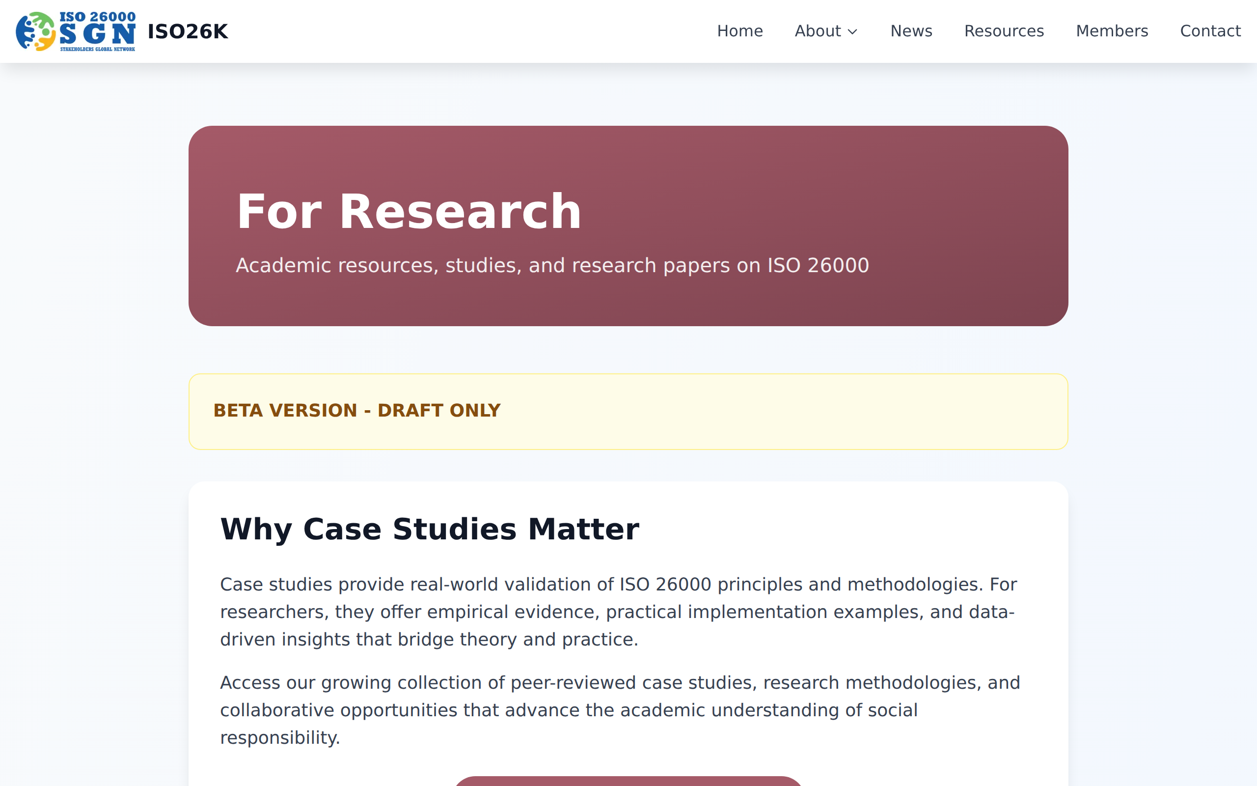 Research tunnel page showing filtered resources with type pills, sort options, and category-grouped academic resources